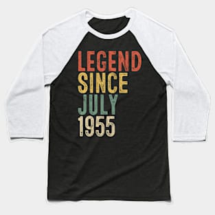 Legend Since July 1955 65th Birthday Gift 65 Year Old Baseball T-Shirt